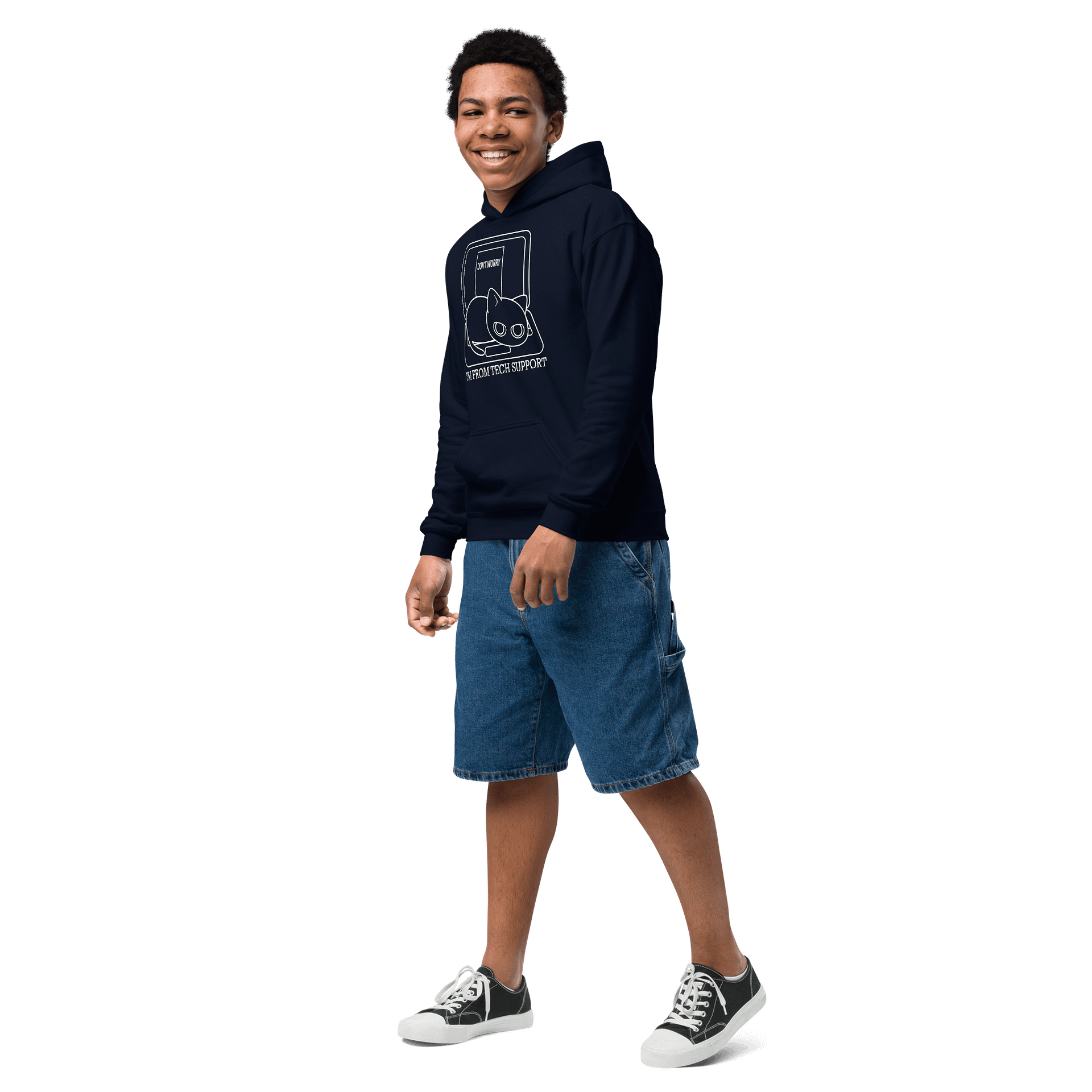 Cat on Laptop - Unisex Youth Hoodie product image (8)