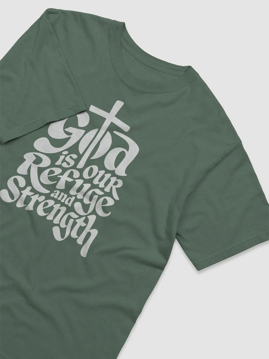 God is Our Refuge and Strength – Psalm 46:1 Bible Verse Comfort Colors T-Shirt product image (1)