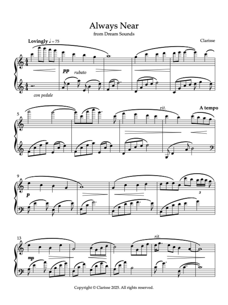 Always Near - Sheet Music product image (1)