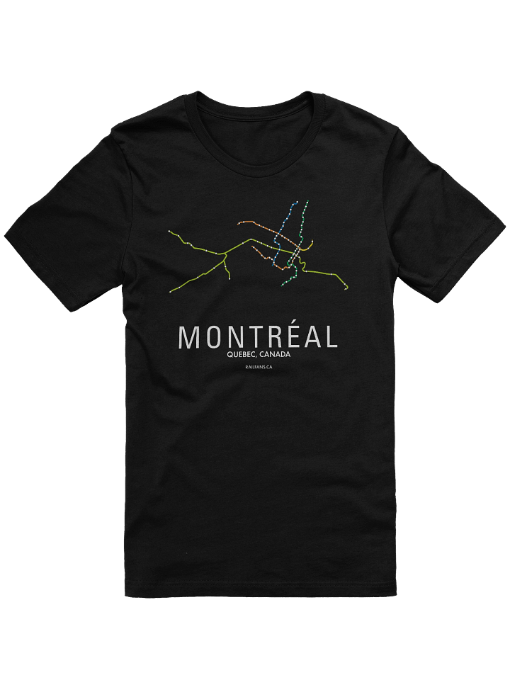 The Rail Fans Canada Map T-Shirt - Montréal product image (1)