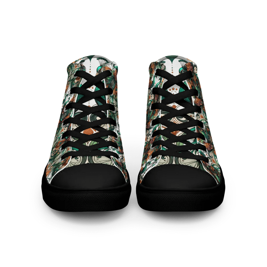 Peacock Feathers Women's High Top Canvas Shoes product image (6)
