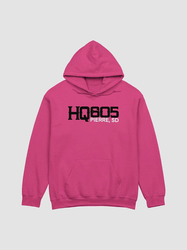 HQ605 Black Logo w/Back Pink Hoodie product image (1)