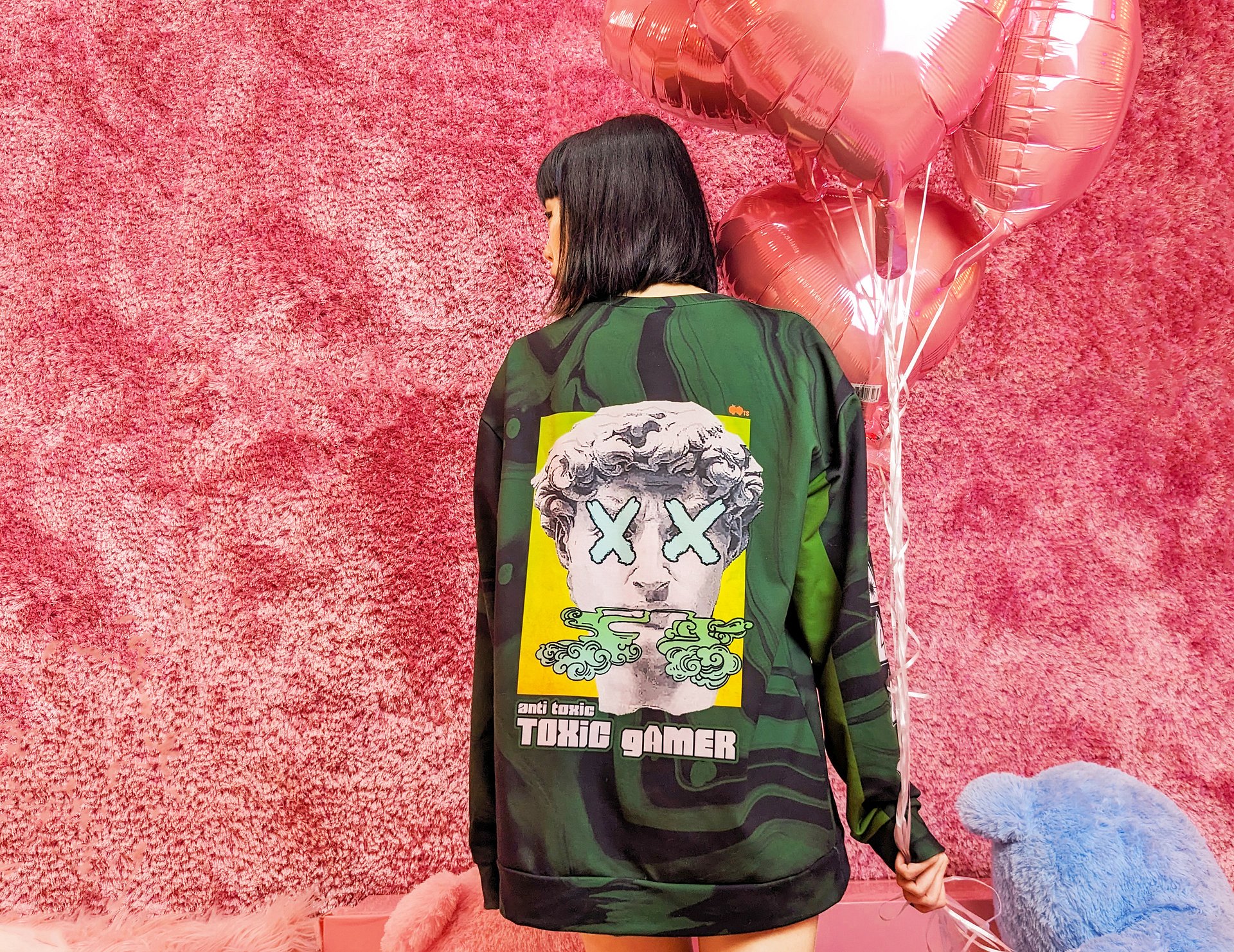 All-Over Print Anti-Toxic-Toxic-Gamer Sweatshirt product image (1)