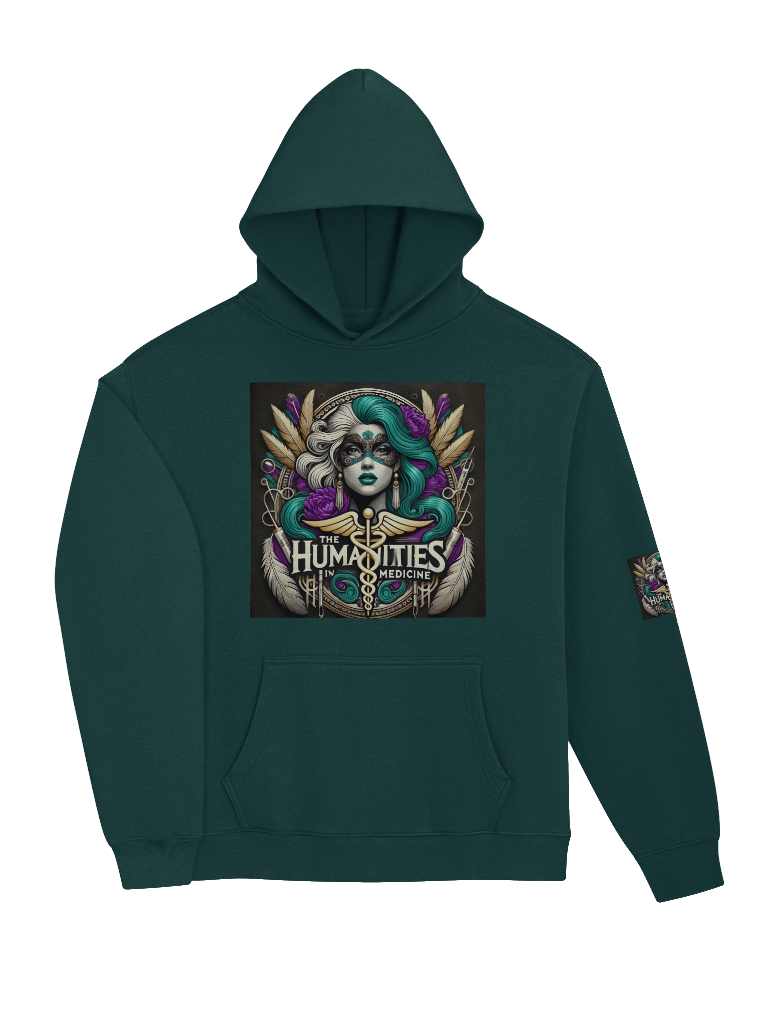 Humanities In Medicine Masked Mardi Gras Muse Vibrant Oversized Hoodie product image (20)