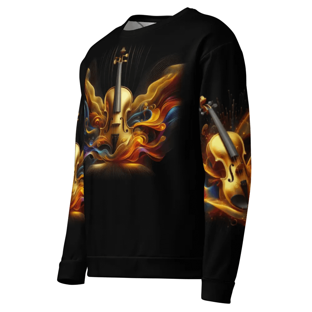 Golden Violin Musical Instrument - All-Over Unisex Sweatshirt #17 product image (7)