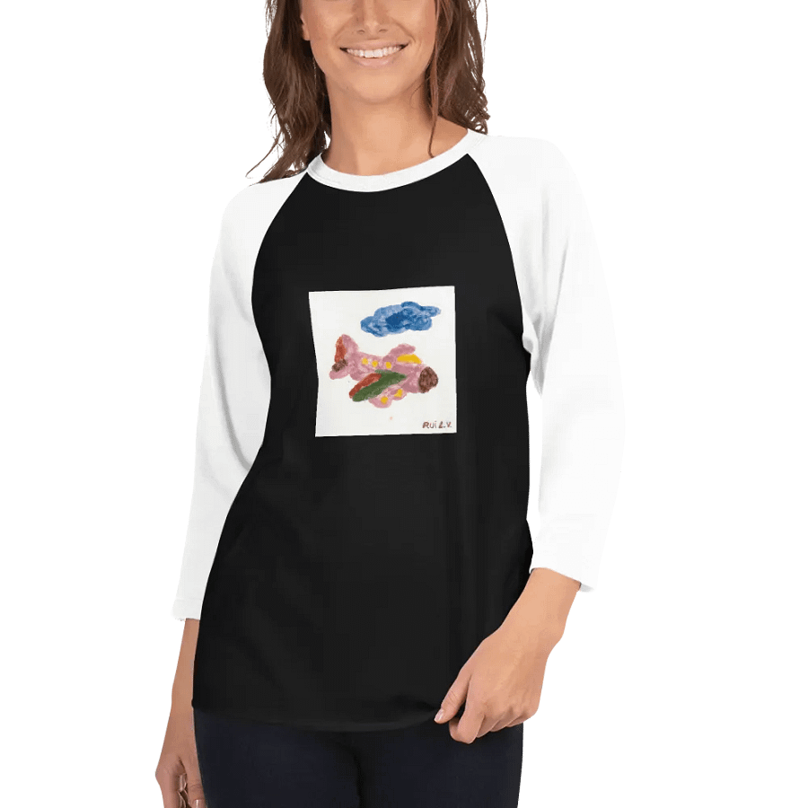 Kid Airplane (Tultex Fine Jersey Raglan Tee) product image (10)