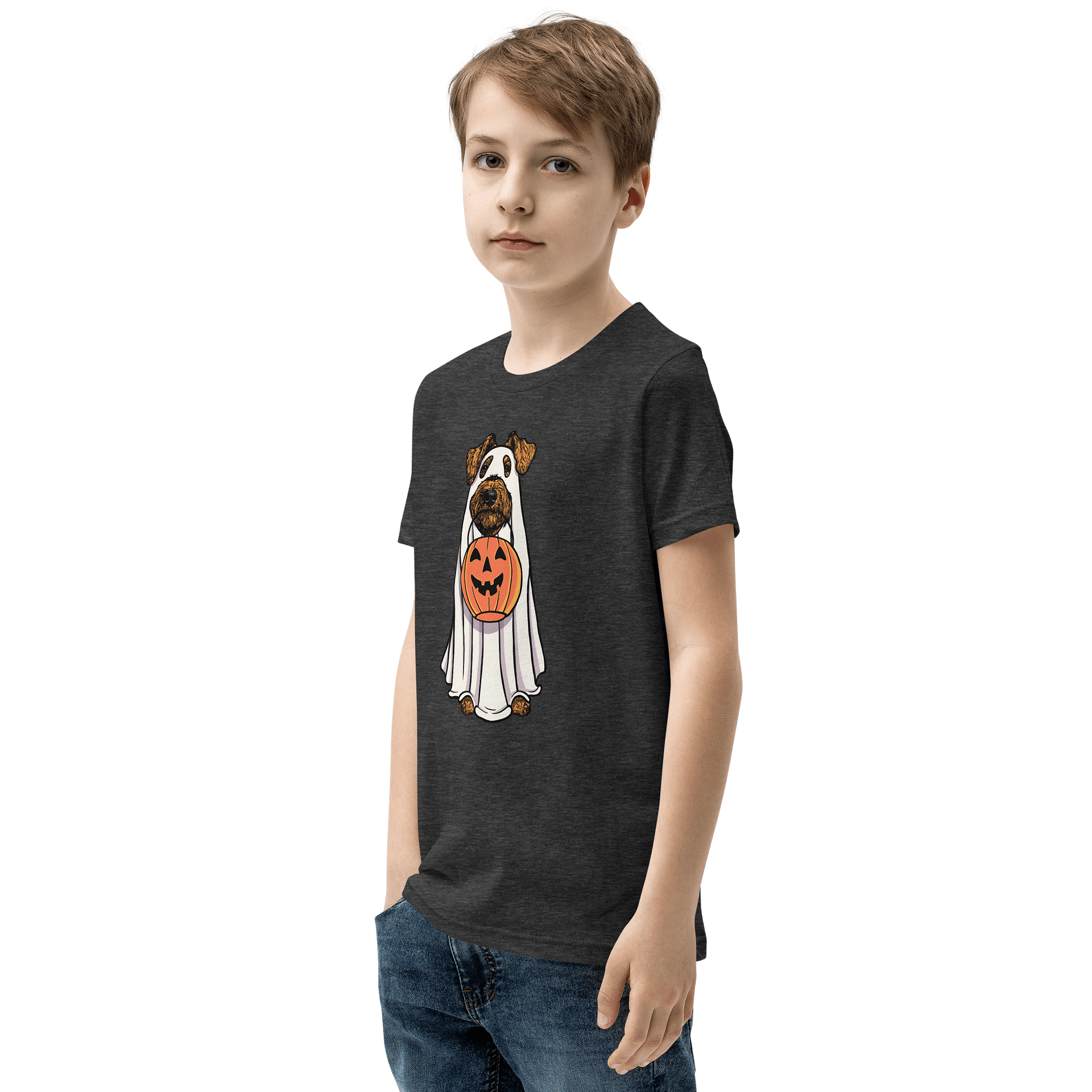 Halloween Airedale Terrier(Tan) Youth T-Shirt product image (4)