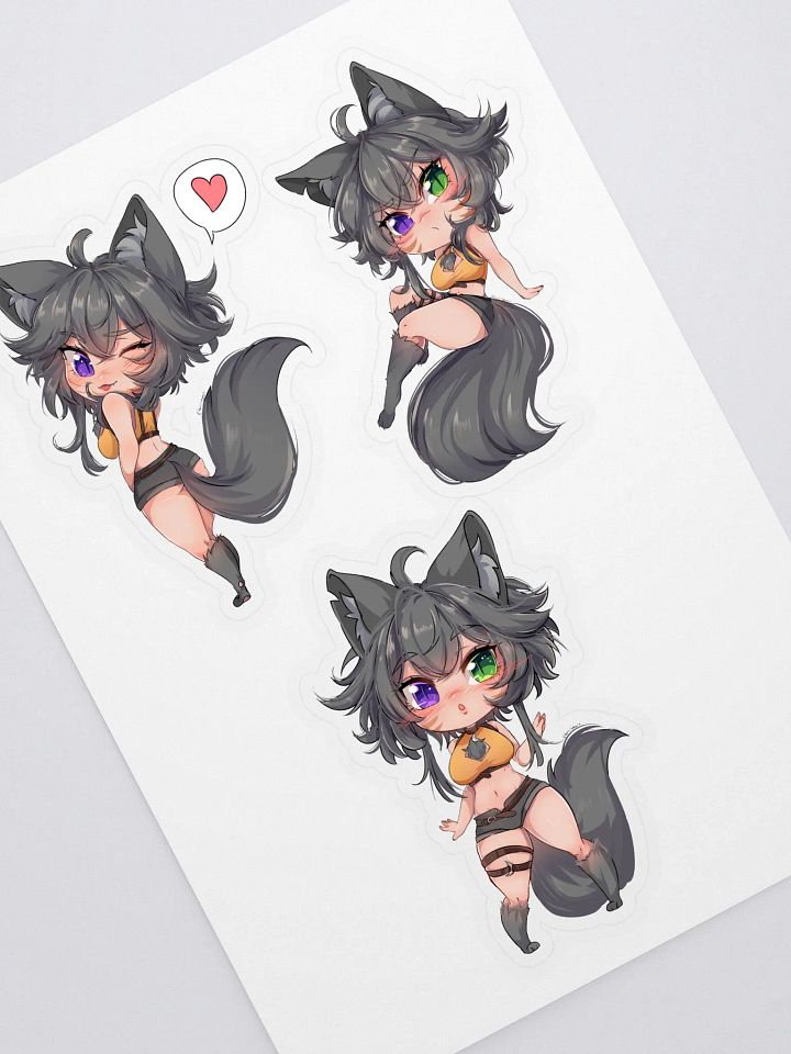 WolfcatRisi 3 Chibi Sticker Sheet product image (1)