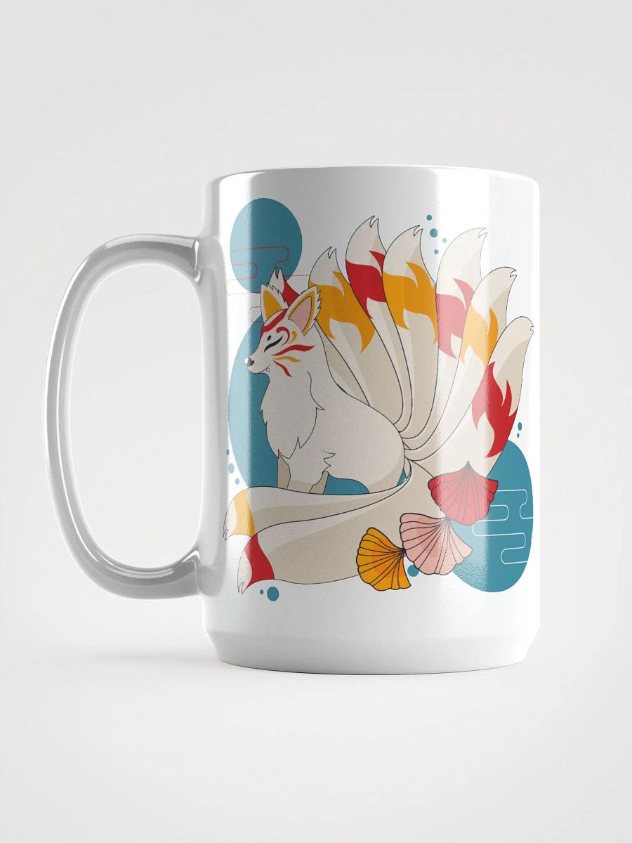 Japanese ArtStylish fox Pattern White Shiny Mug product image (6)