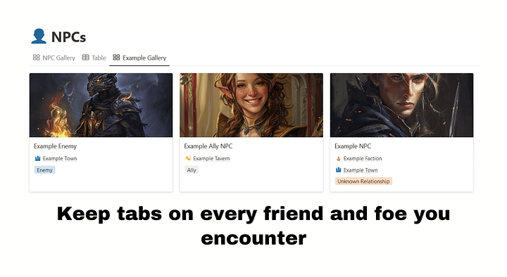 TTRPG Campaign Wiki | Notion Template product image (2)