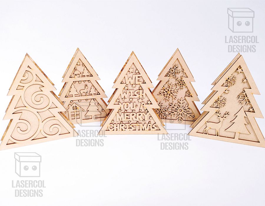 Christmas Tree Box (2 Sizes, 5 Styles) - Laser Cut Files product image (2)