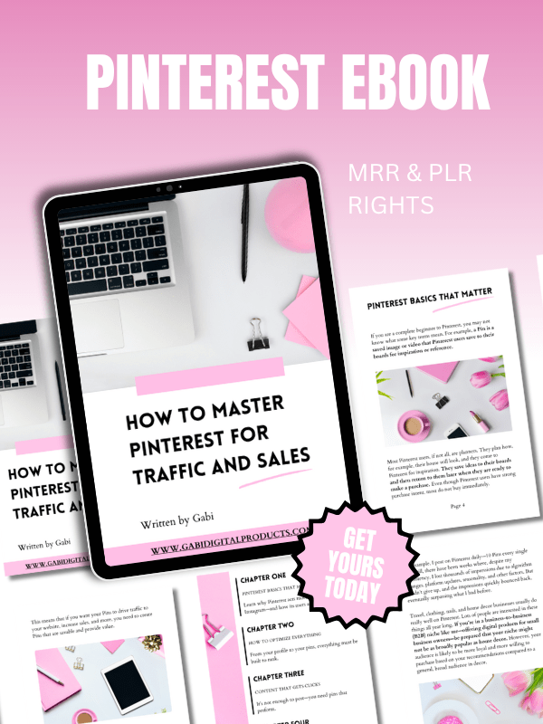 MRR/PLR Pinterest Marketing eBook product image (1)
