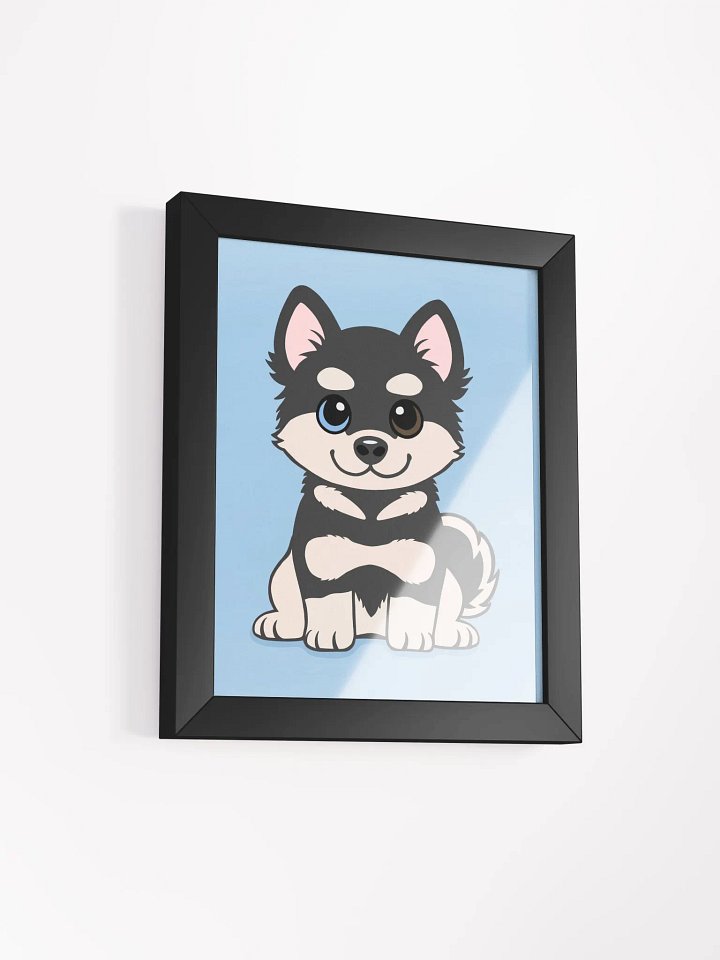 Black and Tan Husky Puppy Framed Illustration product image (8)