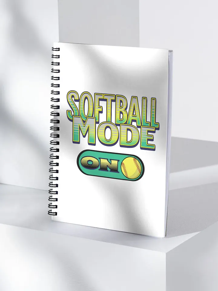 Softball Mode On Spiral Notebook product image (1)