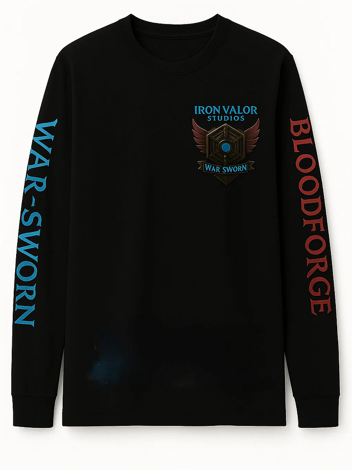 🩸⚔️ WAR-SWORN x BLOODFORGE Long Sleeve Tee (Black Edition) product image (1)