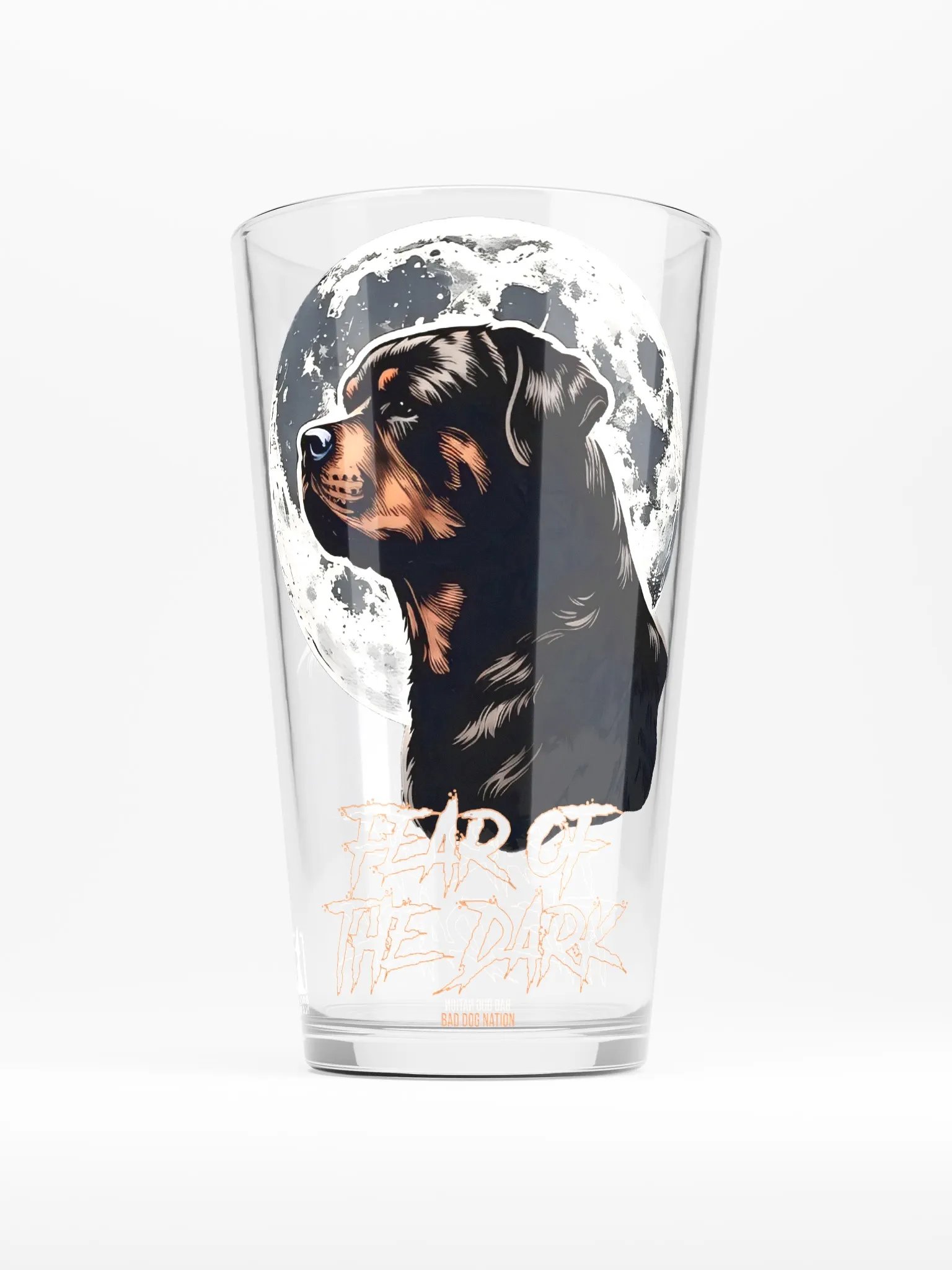 Fear of the Dark Rottweiler - 16oz Pint Glass product image (1)