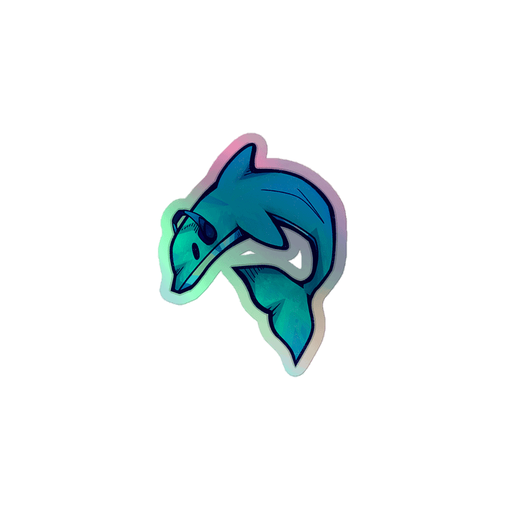 Synthwave Dolphin Holo-Sticker (2024) product image (1)