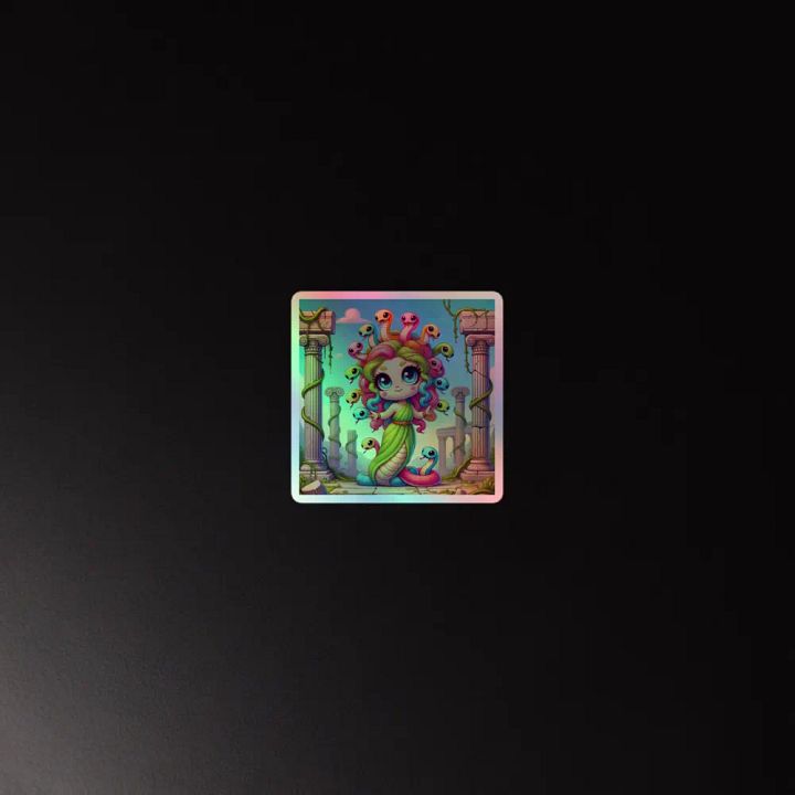 Rainbow Chibi Medusa Sticker – Mythical Magic product image (2)