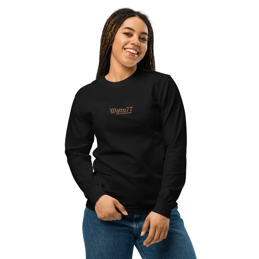 Wattu77 Store 1-year Anniversary longsleeve shirt (limited embroidered) product image (10)
