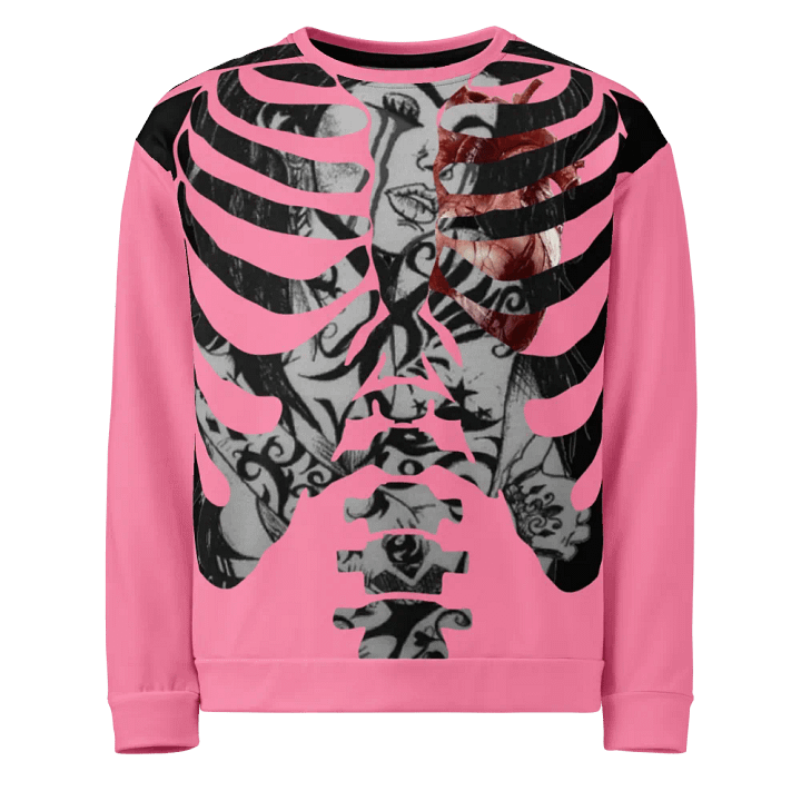Heartbreak Ribcage - TICKKE ME PINK | Unisex Sweatshirt product image (1)