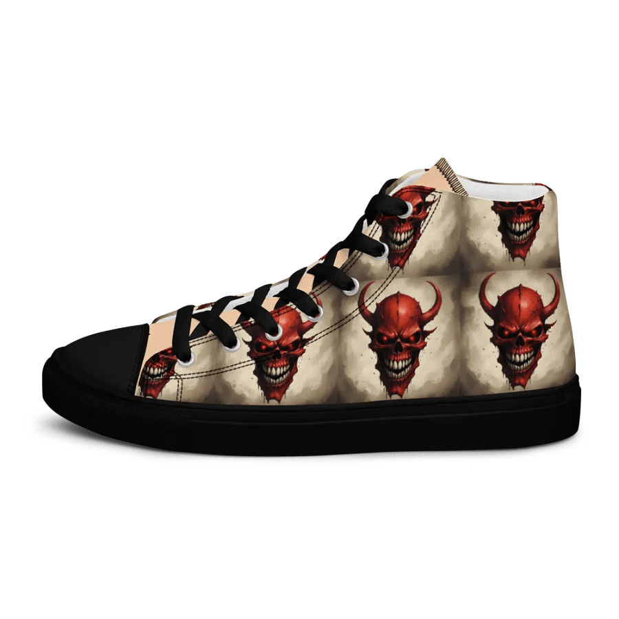 Demon Skull Grid Men's High Tops product image (8)
