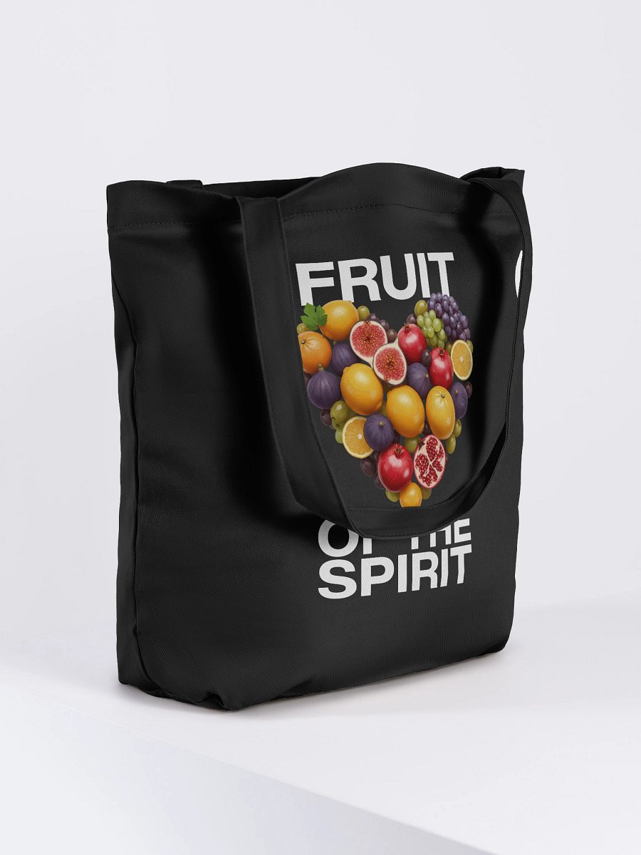 Fruit of the Spirit Eco-Friendly Organic Tote Bag (Black) product image (4)