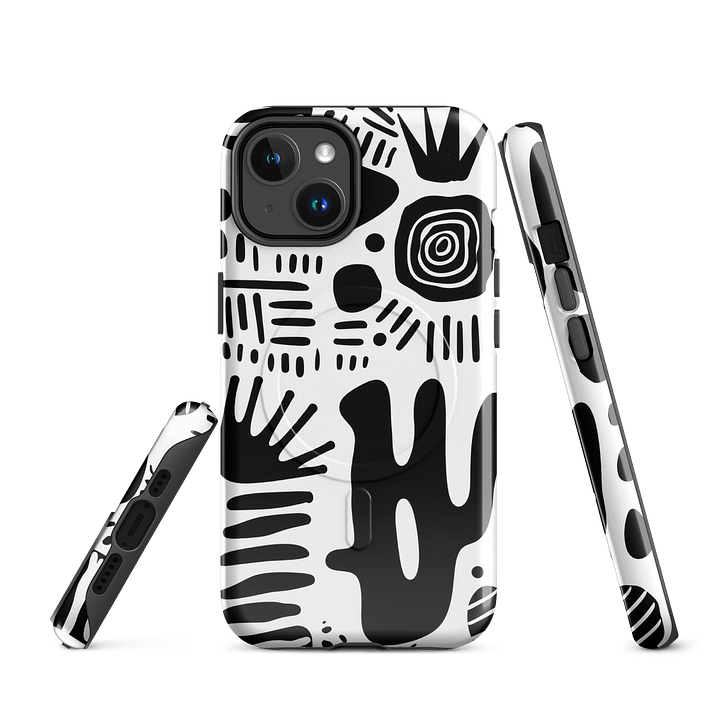 Abstract Monochrome MagSafe® iPhone Tough Case product image (1)