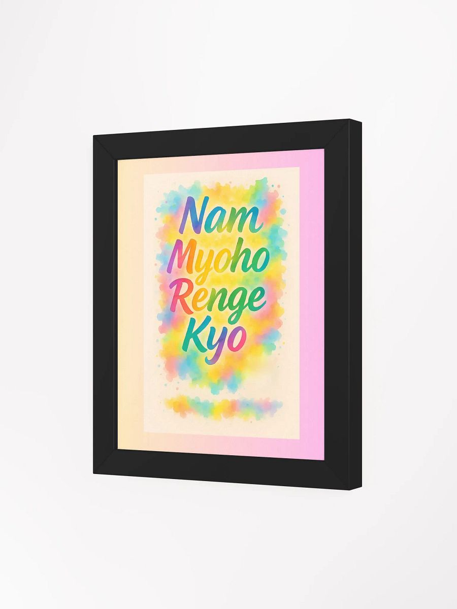Nam Myoho Renge Kyo Watercolor Poster – Framed Buddhist Wall Art for Daily Practice product image (60)