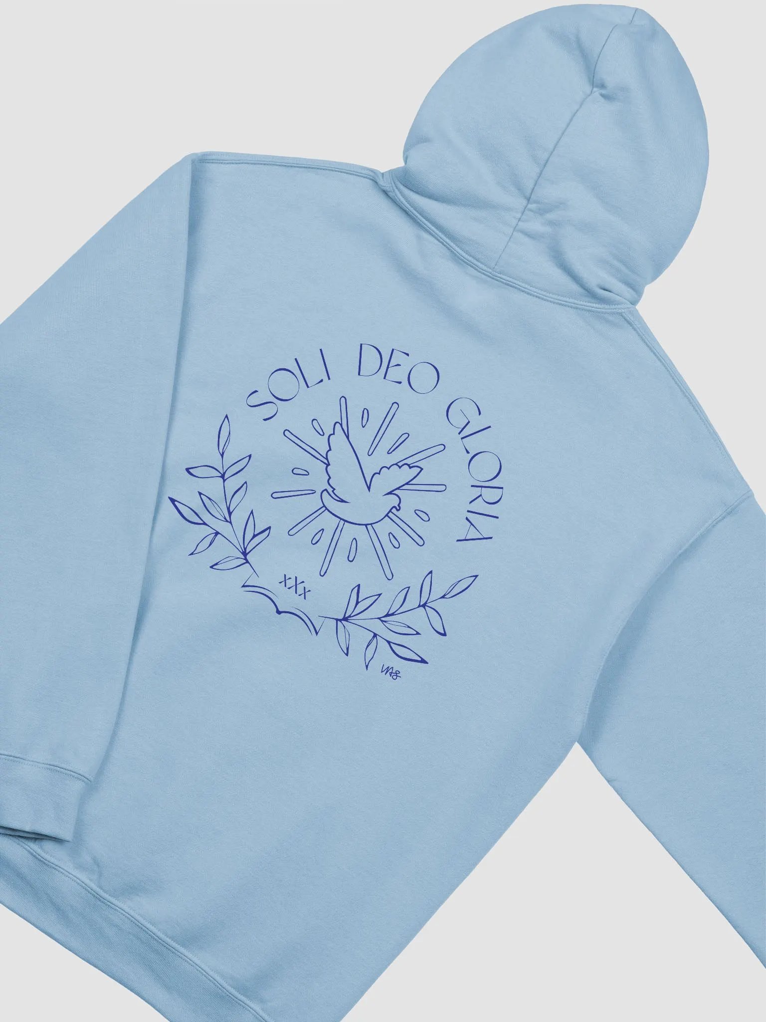 Soli Deo Gloria [Indigo] (Gildan Classic Hoodie) product image (2)