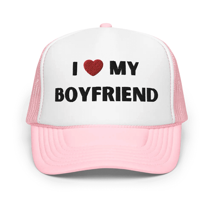 I ❤️ MY BF GOAT MODE Embroidered Trucker Hat product image (1)