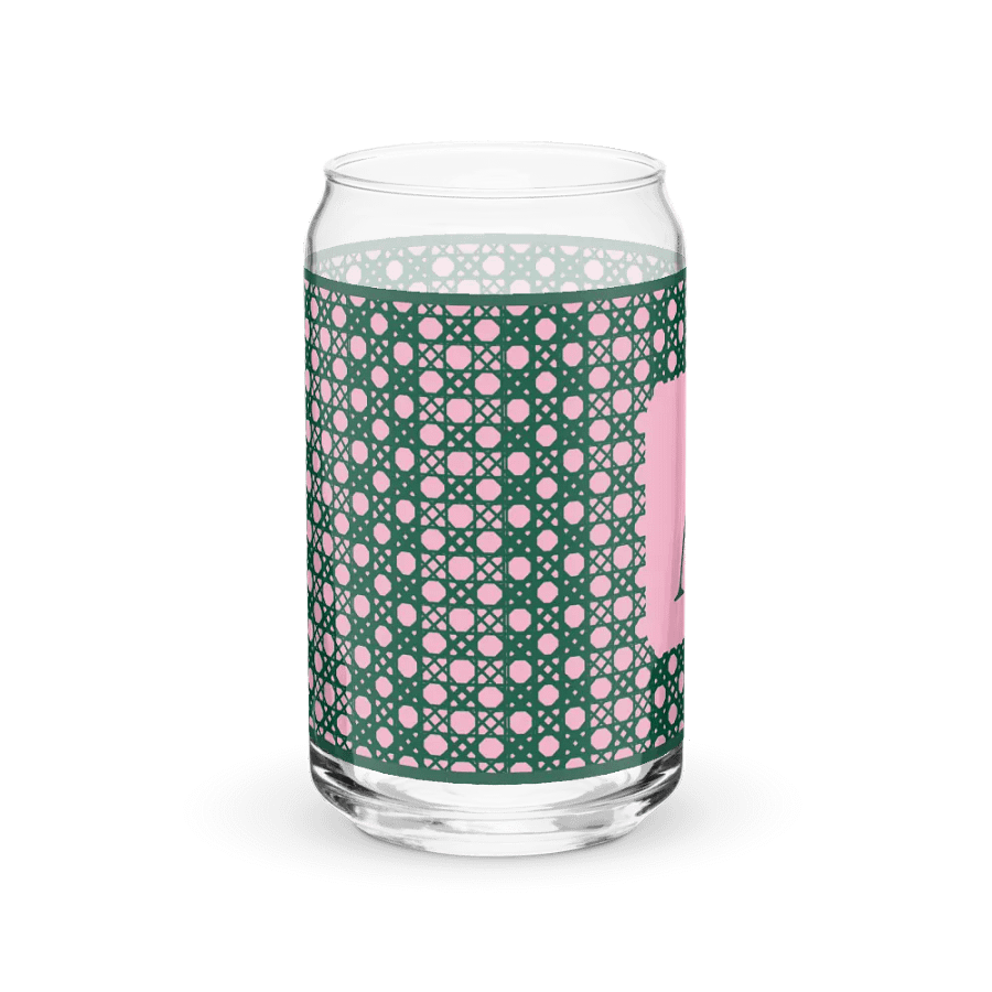 Verdant Garden Monogram A Can-Shaped Glass product image (3)