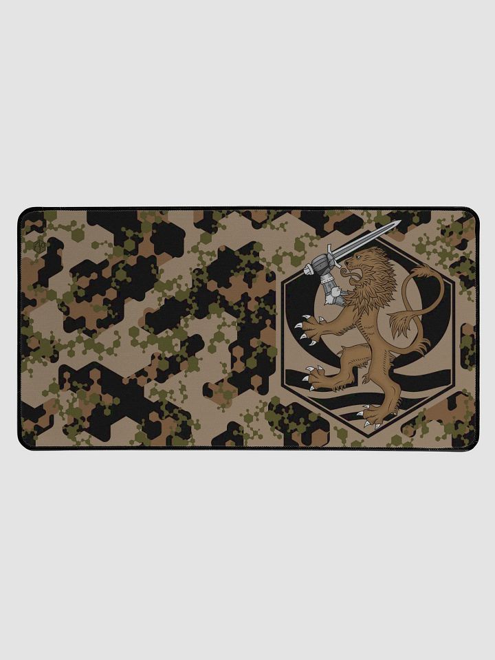 Desk Mat 15.5" x 31.5" Hexagon Camo, Lion, MilT product image (1)