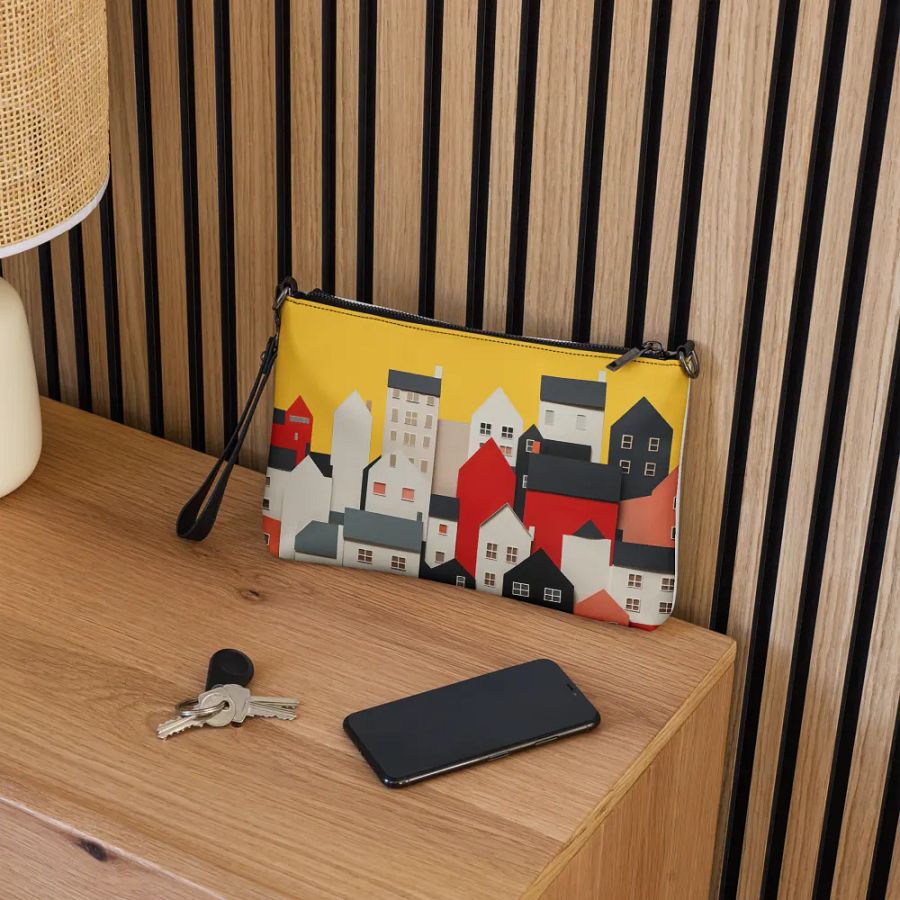 'No Nos Avergonzamos de las Buenas Noticias' Whimsical Village All-Over Print Crossbody Bag product image (10)