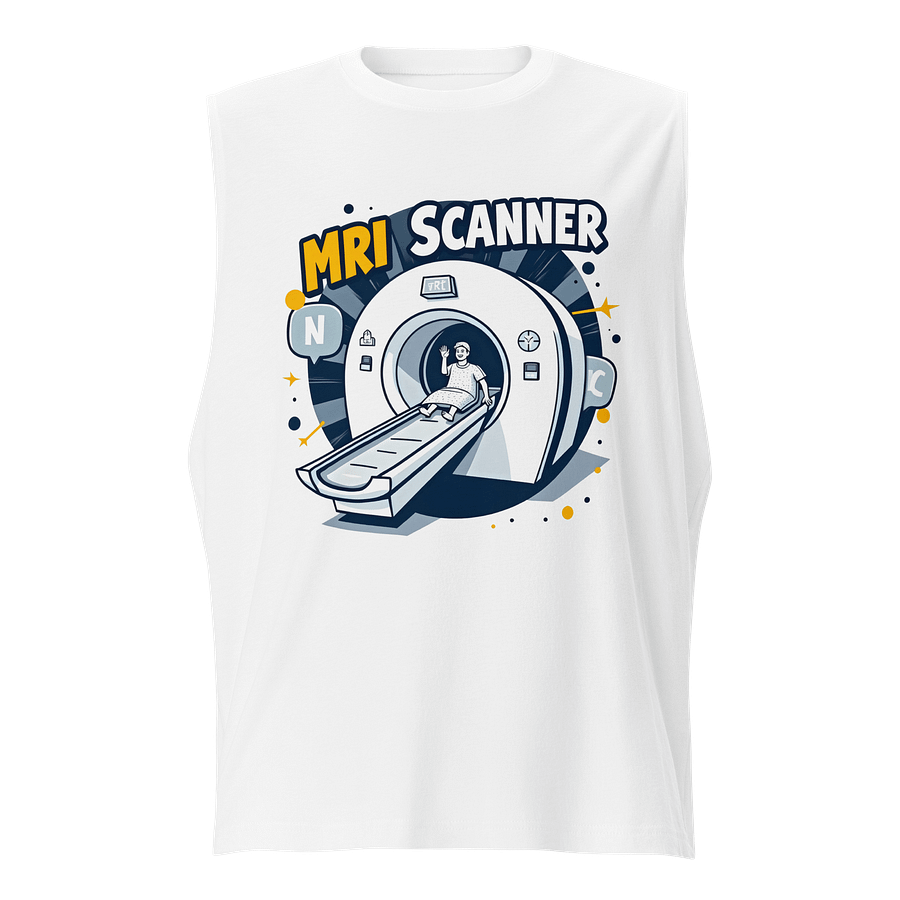 Vibrant MRI Scanner Cartoon Muscle Tank product image (1)