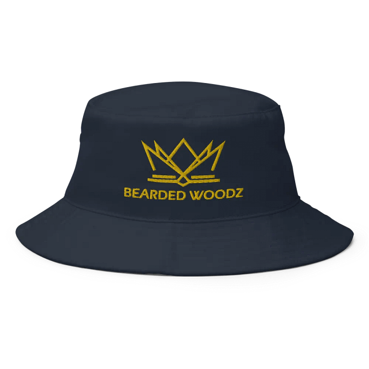 Bearded Woodz Navy Bucket Hat (Gold Embroidery) product image (1)