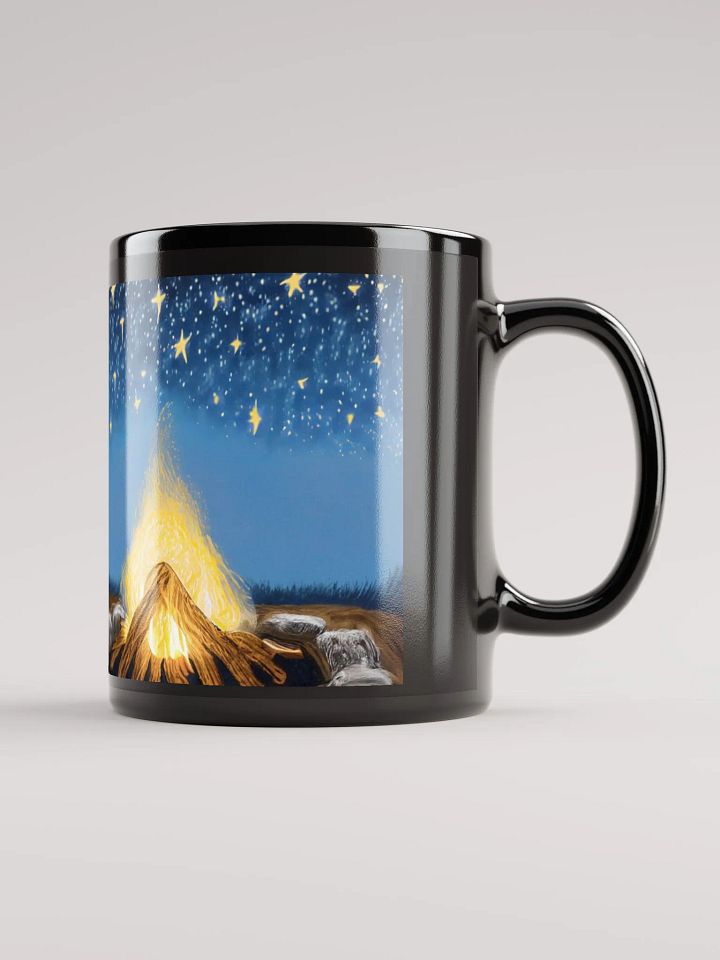 Loyal by the Fire: Black Glossy Mug for Golden Retriever Fans product image (2)