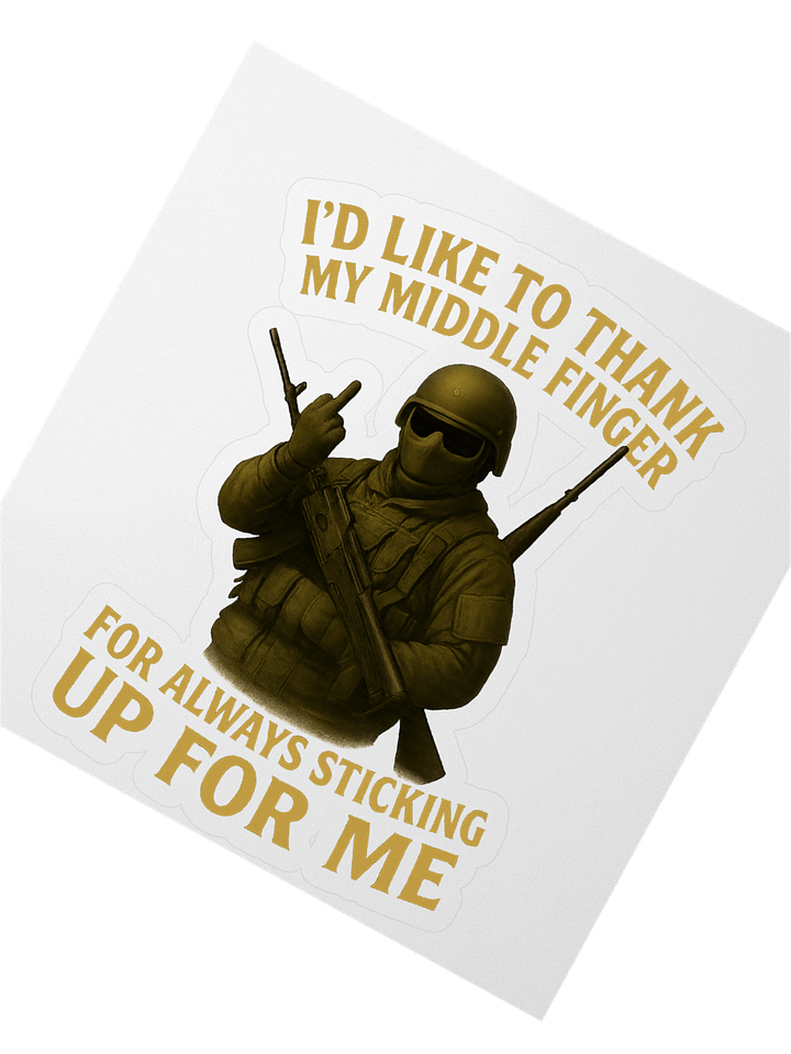 Middle Finger Salute Kiss Cut Stickers product image (2)
