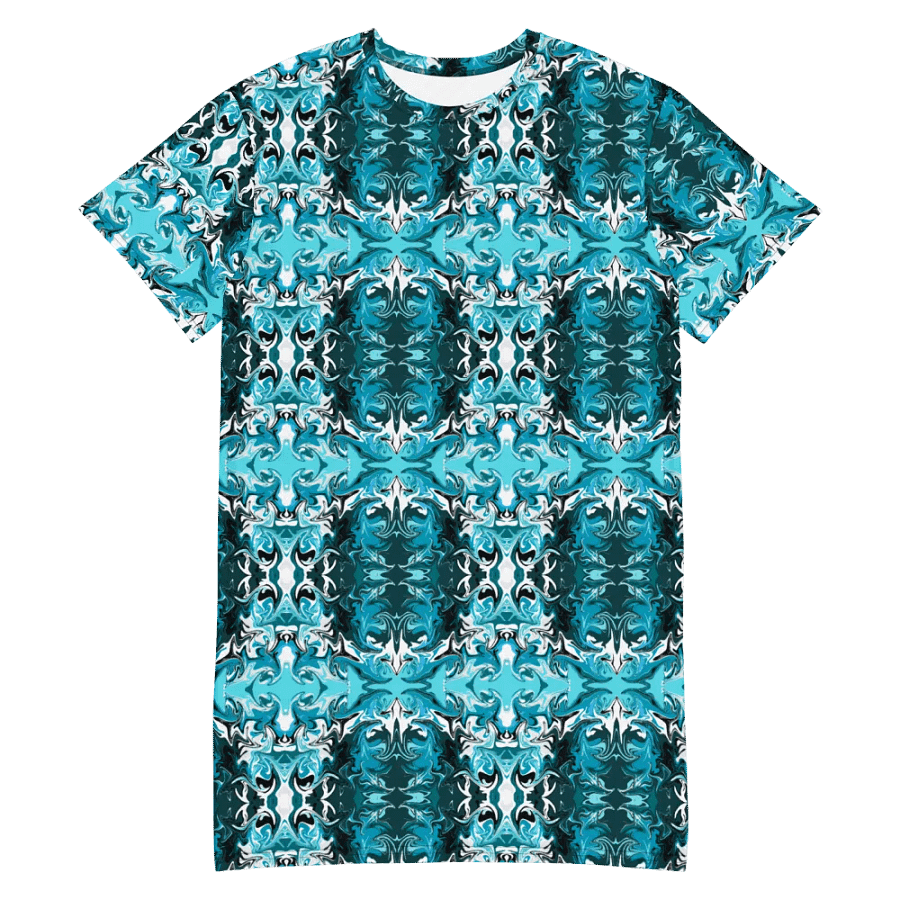 Blue Swirl T-Shirt Dress product image (2)