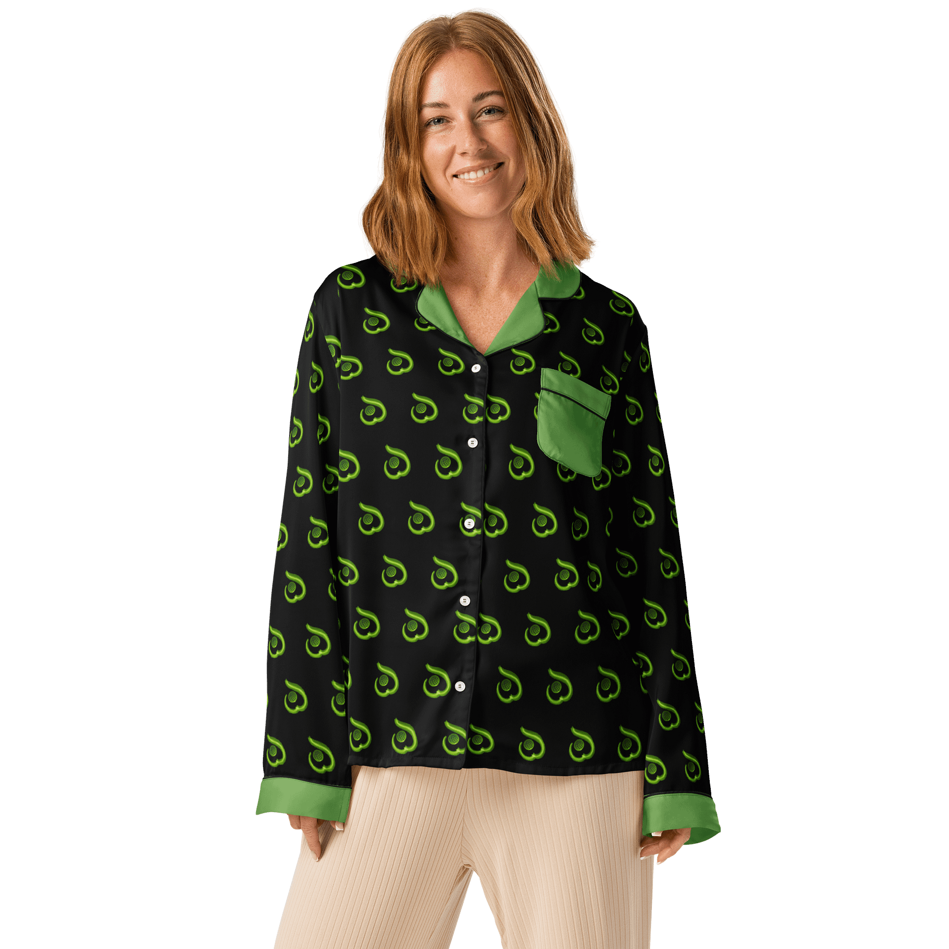 WILLOWISP Field Agent Patterned Long Sleeve Pajama Top product image (1)