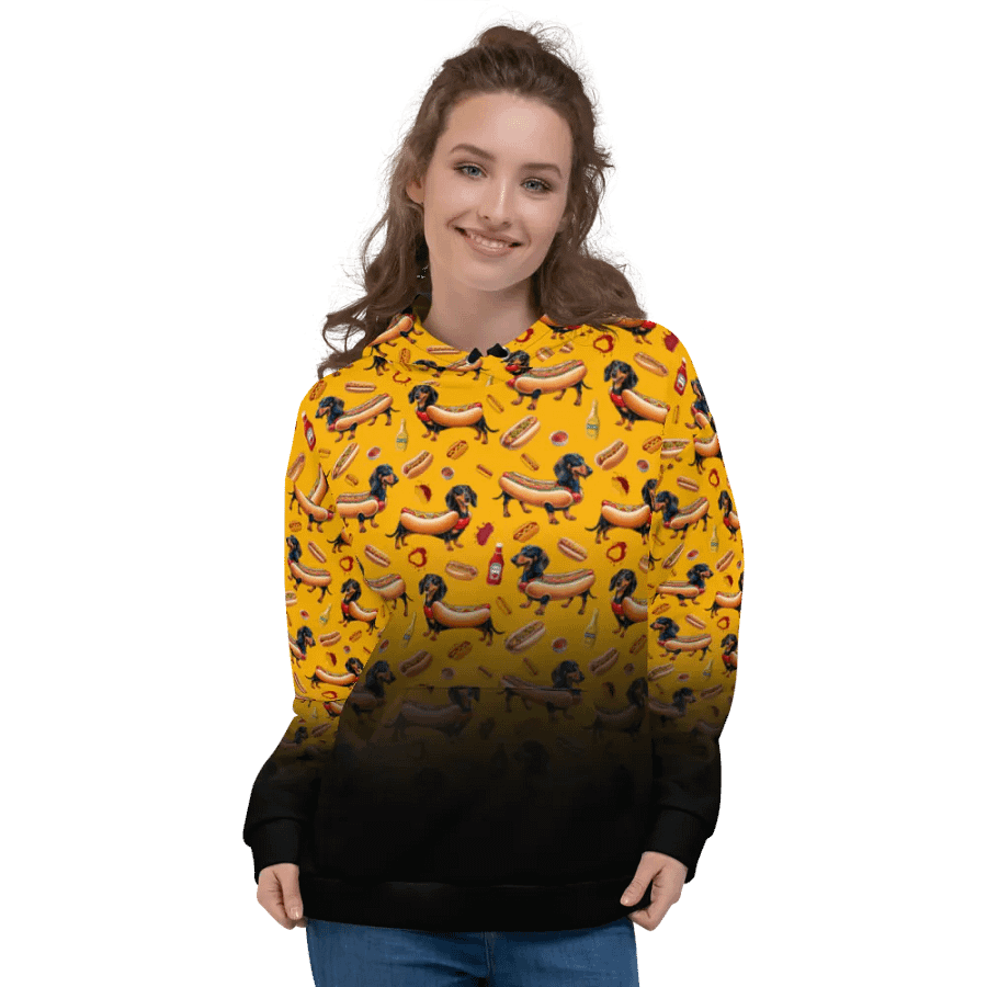 Dachshund Delight All-Over Hoodie (Poison) product image (3)