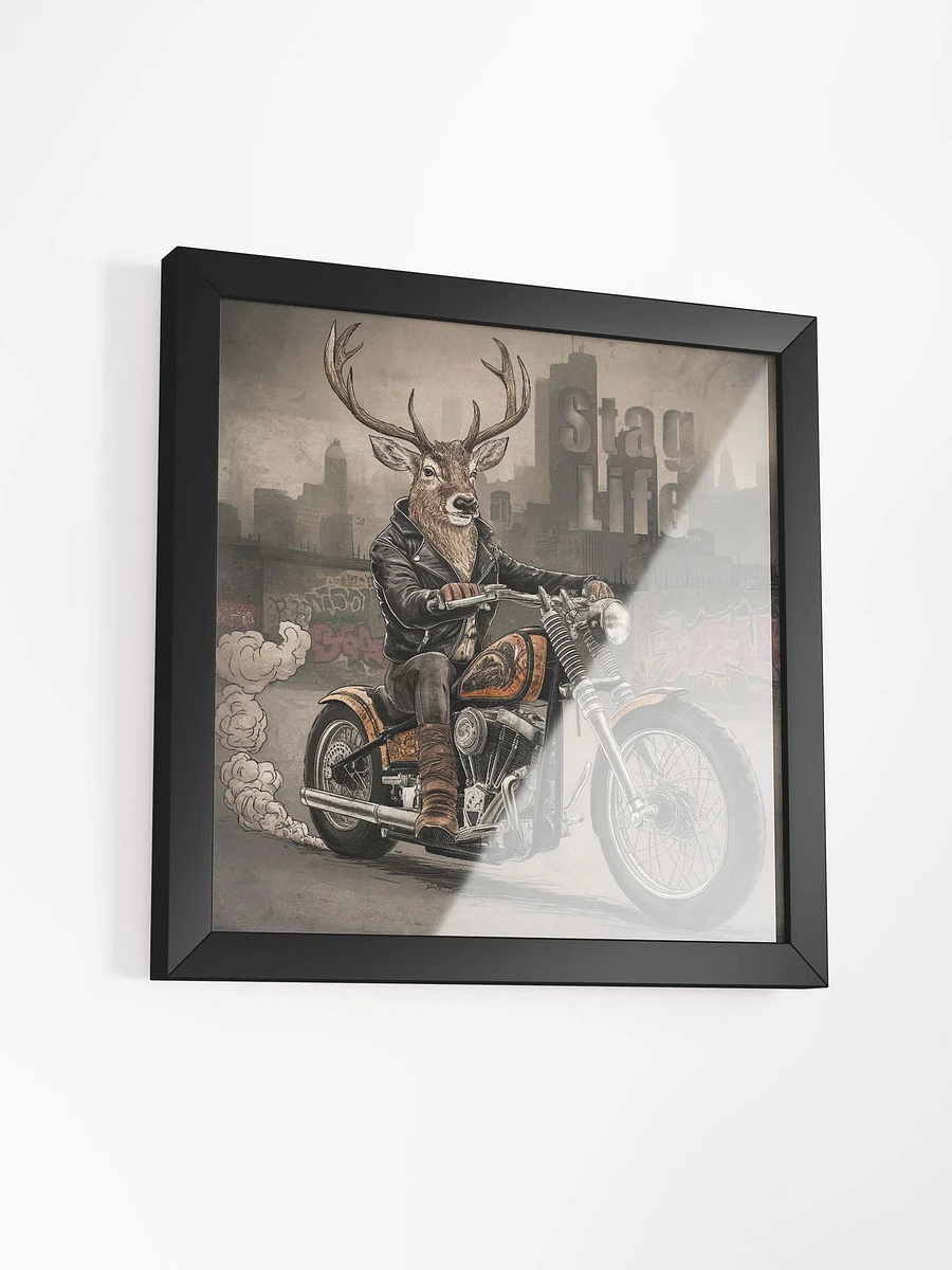 Stag Life Motorcycle Stag Framed Art Print product image (17)