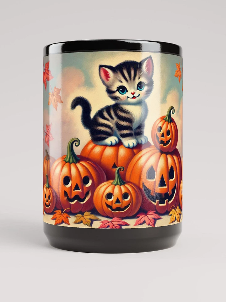 Kitten and Jack-o-Lantern Pumpkins Halloween Mug product image (1)