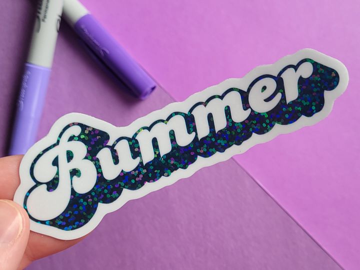 Bummer - Glitter Vinyl Sticker product image (2)