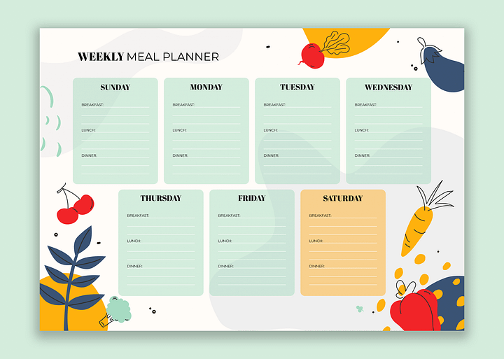 Food Timetable design product image (1)