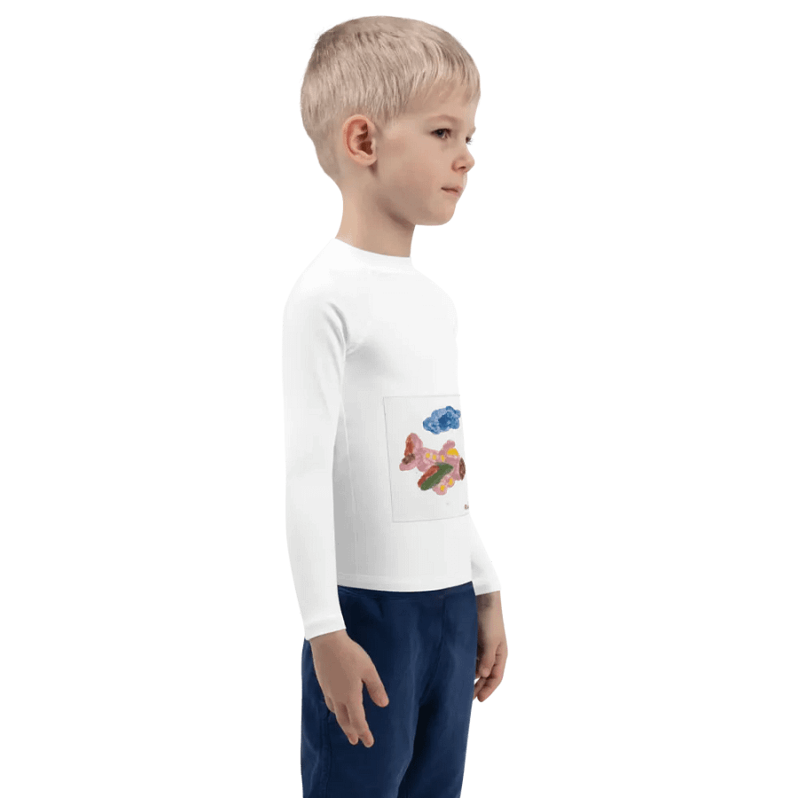 Kid Airplane (All-Over Print Kids Rash Guard) product image (4)