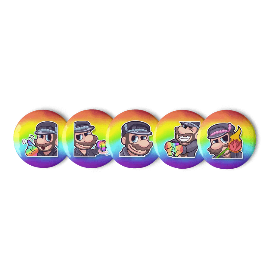 gayPins: Leather Daddy Mario Set 1 product image (2)