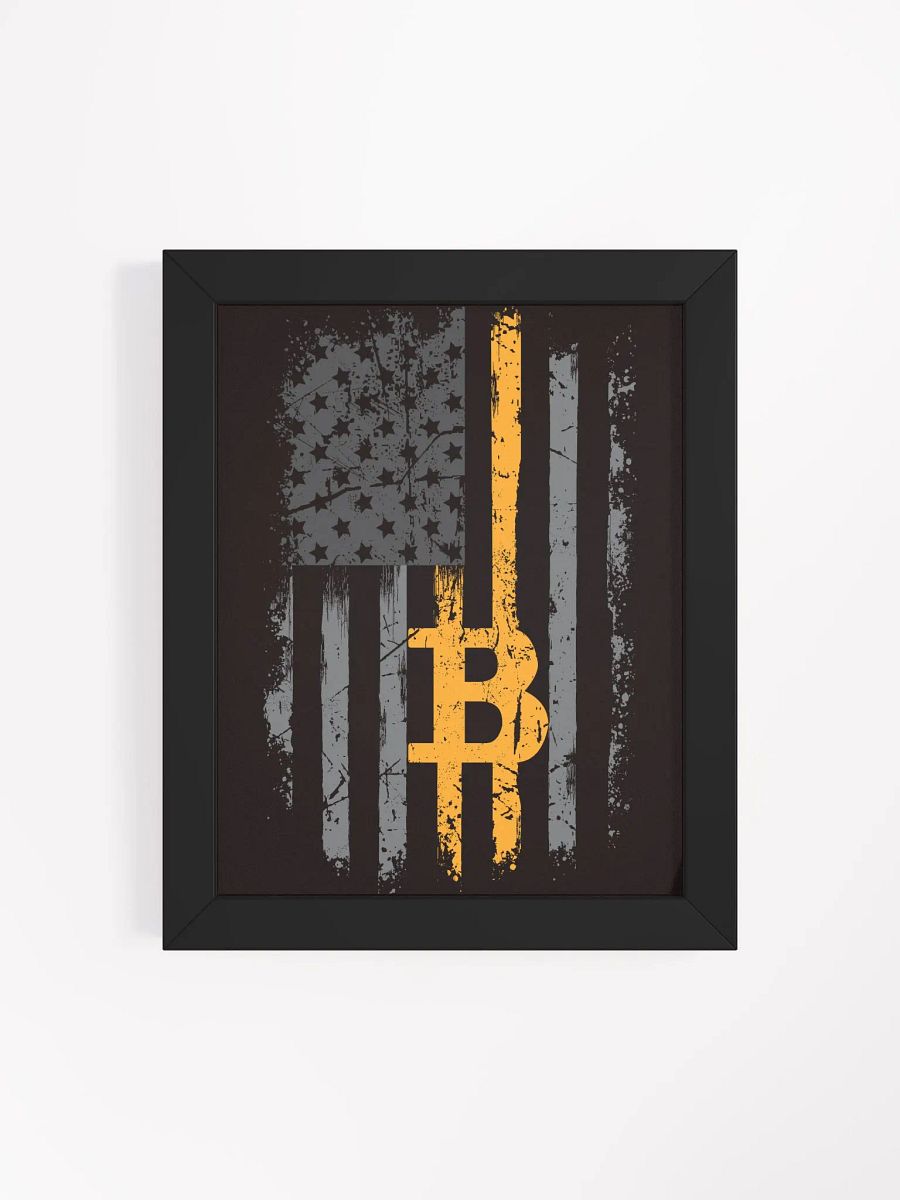 Bitcoin Flag Wall Art Grey product image (19)