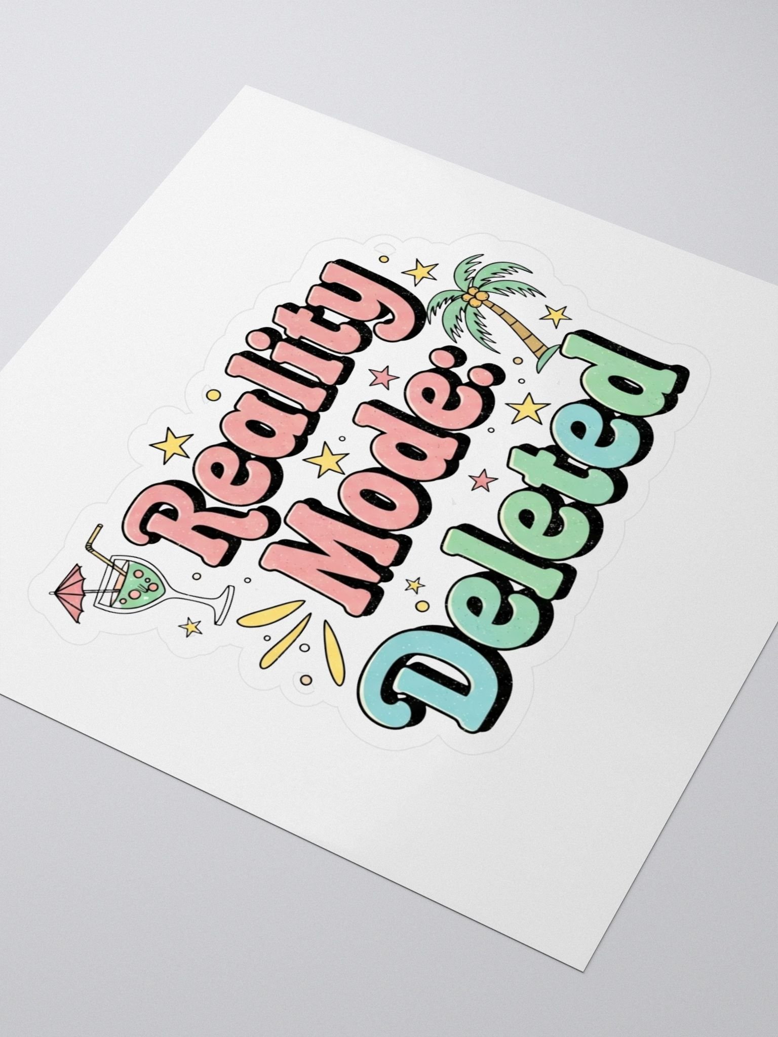 Vacation Mode Sticker – Tropical Reality Deleted Fun product image (3)