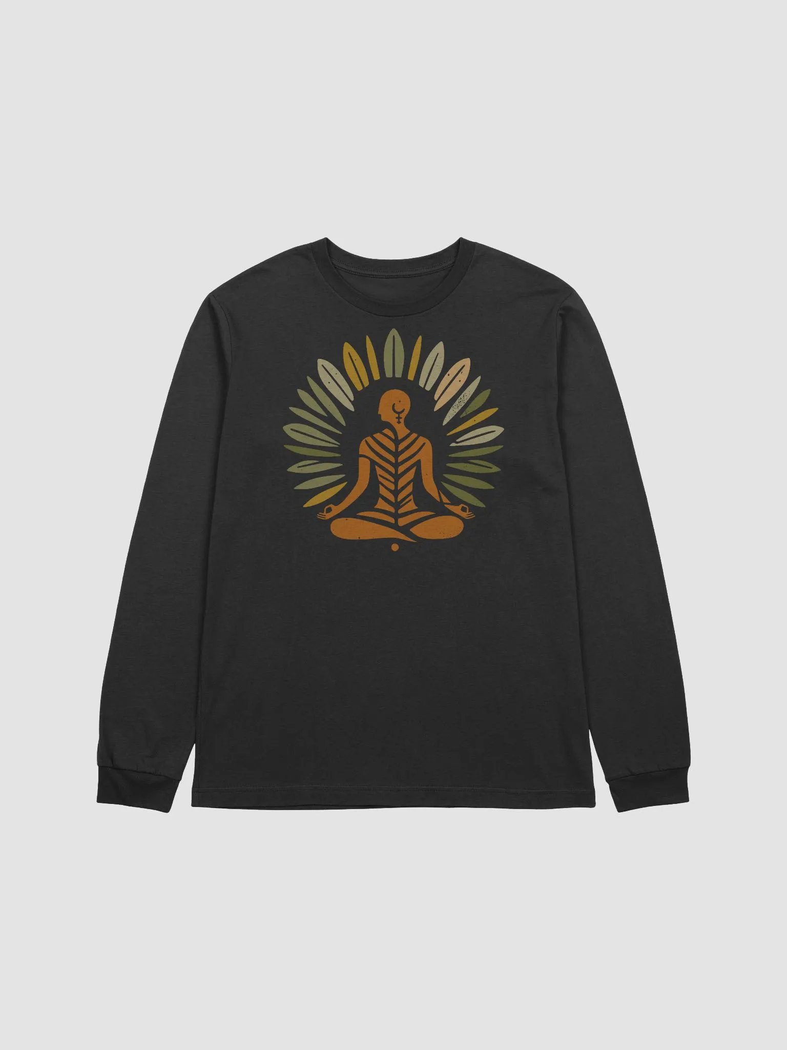 Mystic Meditation Leaves Long Sleeve Tee product image (2)