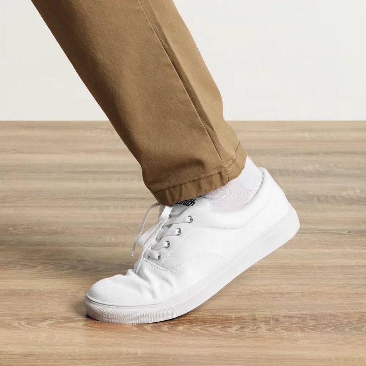 White Zenith Comfort Men's Lace-up Canvas Shoes product image (2)